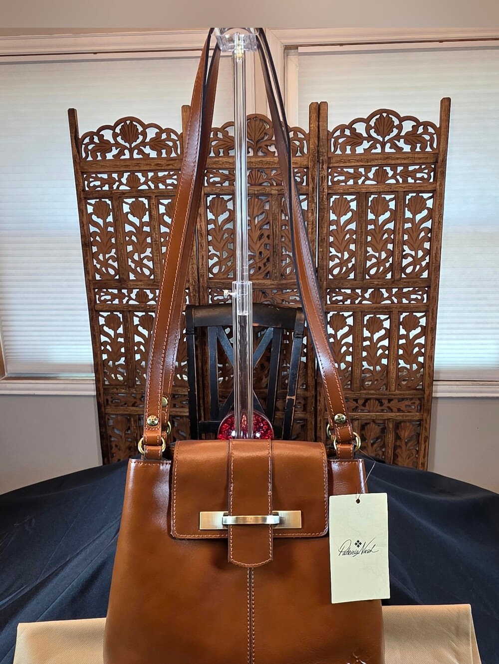 Patricia Nash Tan Leather Heritage Collection Shoulder Bag